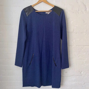 Banana Republic Leather Sheath Shift Dress 6